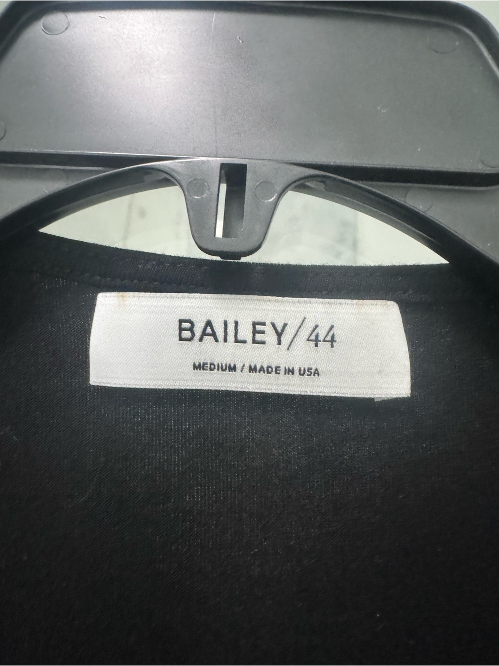 Bailey 44 Black Faux Leather Top with Silver Grommet Details - Picture 3 of 3